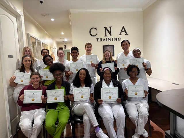 CNA certification class in progress - nursing assistant training in Sugar Land Texas