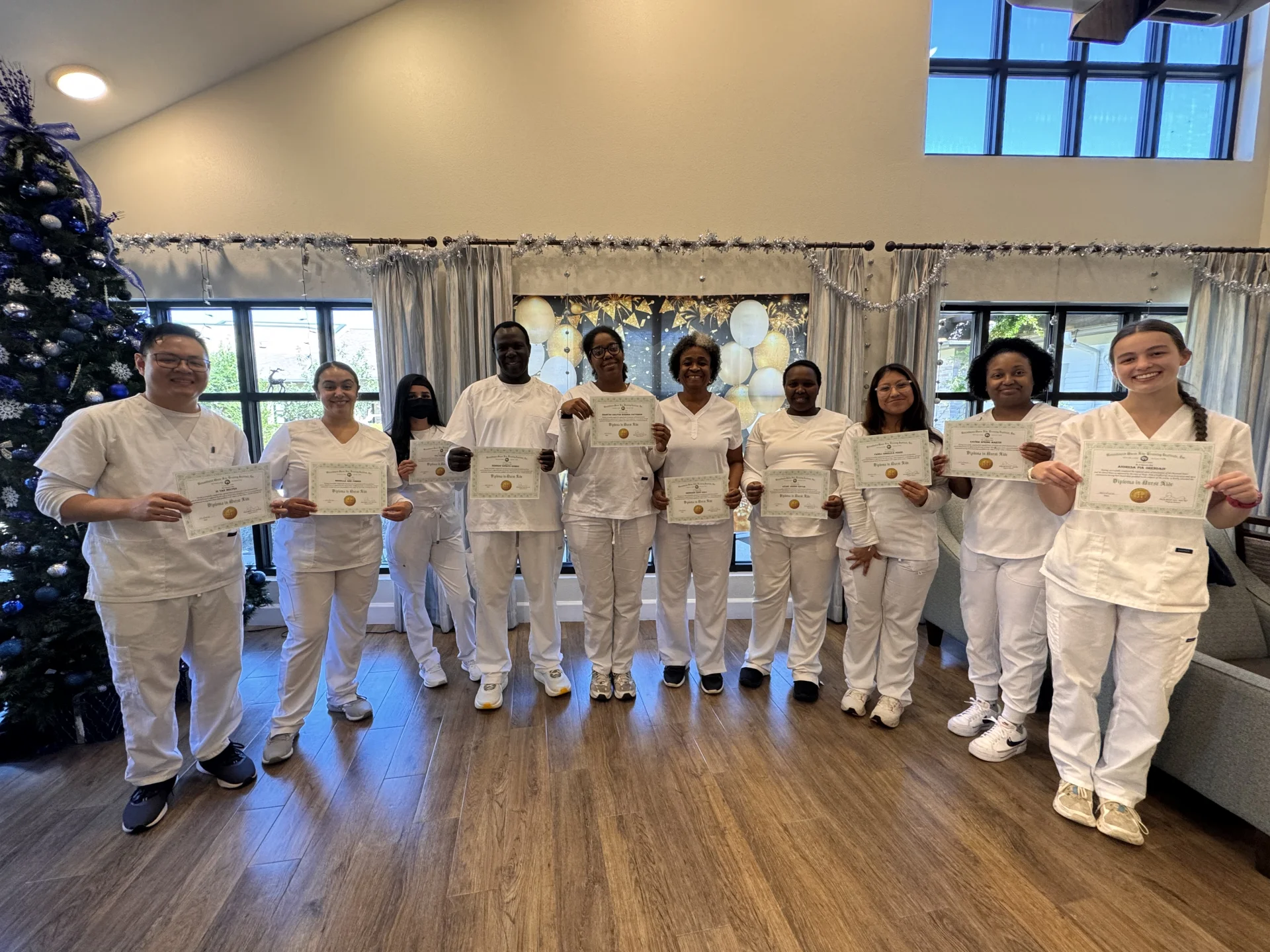 CNA Training Institute graduates in Sugar Land Texas - successful healthcare career training