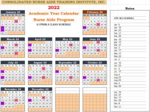 CPR/BLS Calendar 2022 - CNA Training | Houston Certified Nursing ...